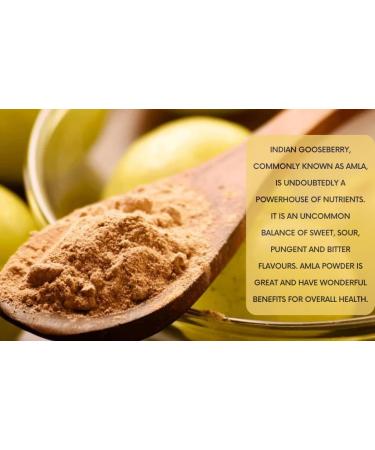 mGanna 100% Natural and Pure Deseeded Amla Powder 0.50 lbs/ 227 g Indian Gooseberry Emblica Officinalis for Health Skin and Hair Care - Buy Online on GoSupps.com