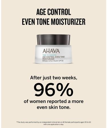 AHAVA Age Control Even Tone Moisturizer with SPF20 - Time to Smooth - Buy Online on GoSupps.com