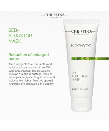 CHRISTINA Bio Phyto Seb-Adjustor Facial Mask 75ml | Acne Blackhead & Oil Control Face Mask | Nourishing Moisture Complex | All Skin Types - Buy Online on GoSupps.com