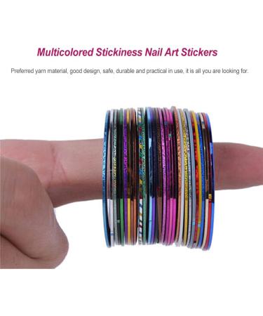 dijiusidy 30 Pieces Nail Art Sticker Removable Crafting Decorations Exquisite Striping Tape Manicure Line Strips Decor Supplies - Buy Online on GoSupps.com