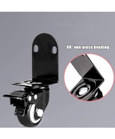 Threaded Shaft Swivel Castors Ball Castors Set of 4Swivel Castors L Shape Bracket Castors Furniture Castor with Brakes 120kg Load Capacity for Cots Flower Stands Desks 2"-4 Brakes(4nobrakes 1.5in) 1.5in 4nobrakes - Buy Online on GoSupps.com