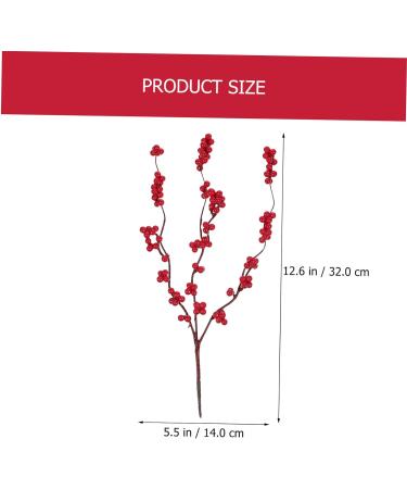 ABOOFAN 15 Pcs Simulation Red Berry Artificial Berries Stems Household Decor Home Decor Artifical Flower Arrangement Faux Berry Stems Plant Vase Fake Berry Stem Christmas Red Berries Iron - Buy Online on GoSupps.com
