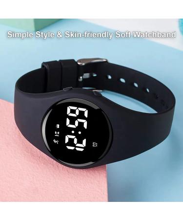 HUYVMAY Fitness Tracker Pedometer Watch No App No Phone Required  USB Charge 1 Hour for 20 Days Use  IP68 Waterproof Watch with Alarm Clock Timer Distance Calorie Step Tracker for Kids and Women Black - Buy Online on GoSupps.com