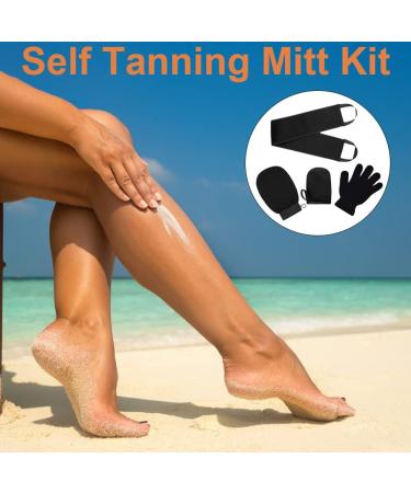 Self Tanner Applicator Kit 4 Sets Tanning Self Tanner Applicator Gentle Tanning with Exfoliator Back Lotion Applicator - Buy Online on GoSupps.com