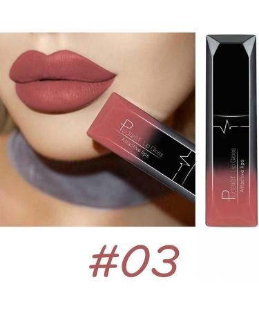 Matte Lipstick HERBENJOY Lipgloss Liquid Blush Lipsticks For Women Long Lasting Waterproof Non-Stick Cup Not Fade High Pigmented Velvet Lipstain (#03) - Buy Online on GoSupps.com