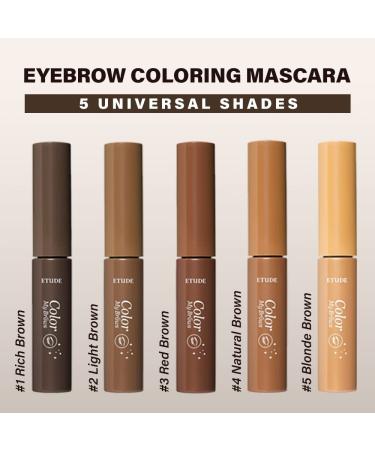 ETUDE HOUSE Color My Brows 3 Red Brown 4.5g | Eyebrow Mascara for Natural Makeup | Kbeauty 0.15 Ounce - Buy Online on GoSupps.com