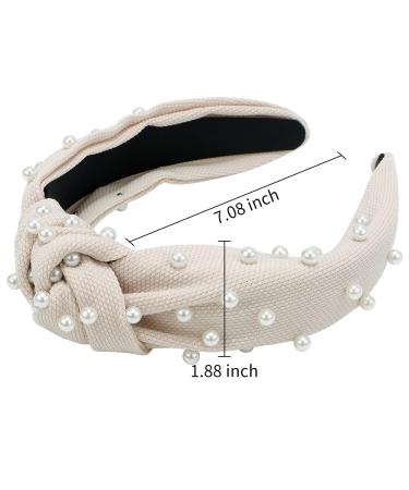 2 Pcs Atoden Pearl Knotted Headbands for Women - Stylish Beaded Hair Accessory - Buy Online on GoSupps.com