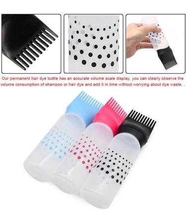 Dajidafu Home Barber Shop Salon Portable 120ml Hair Dye Applicator Bottle Reusable Filling Brush Dispenser with Scales Hairdressing Red - Buy Online on GoSupps.com
