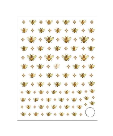 2sheets Fly Insect 3D Nail Stickers Decals Self-adhensive DIY Tip Charm Design Bee Nail Art Sticker Wraps Perfect Decorations Luxury Nail Stickers(Bee)