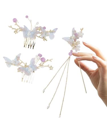 Chinese Style Hair Sticks with Pearl Tassel - Traditional Classical Hair Accessories for Women - Buy Online on GoSupps.com