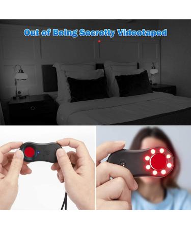 Pocket-Sized Hidden Camera Detector | LED Device Finder with Infrared Viewfinders | Anti-Spy Camera Locator with Chargeable Anti-Theft Alarm for AirBnB, Hotels, and Bathrooms - Buy Online on GoSupps.com