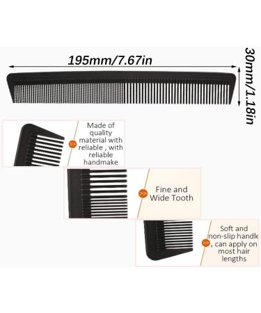 Professional Carbon Fibre Hair Cutting Comb - Fine & Standard Tooth, Heat Resistant, Anti Static - Hairdressing Styling Tool - Buy Online on GoSupps.com