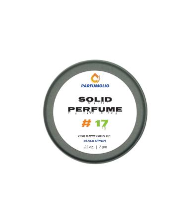 Solid Perfume #17 Inspired by Black Opium Women's Portable Non-Spill Fragrance Concentrated Long Lasting 7gm / 0.25 oz