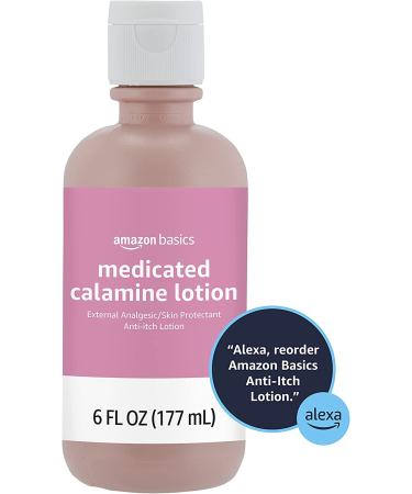Amazon Basics Medicated Calamine Anti-Itch Lotion - 6 fl oz (1-Pack) | Analgesic Skin Protectant by Solimo - Buy Online on GoSupps.com