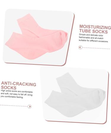2 Pairs Womens Socks Moisturizing Socks Feet Care Gel Socks Gel Socks for Feet Care Gel Socks for Dry Cracked Feet Women Foot Care Gel Socks Cleft Foot Cotton Middle Tube Lovers - Buy Online on GoSupps.com