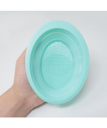Yueton 2PCS Makeup Brush Cleaning Bowl Set - Silicone Facial Mask & Cleaning Pad Tools for Effortless Beauty Routine - Buy Online on GoSupps.com