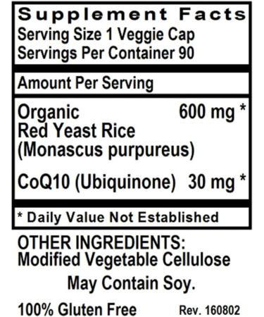 Holly Hill Health Foods Red Yeast Rice 90 Vegetarian Capsules - Buy Online on GoSupps.com