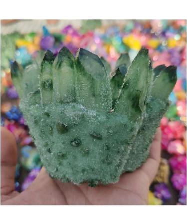Crystal Rough Twinkling Green Ghost Quartz Crystal Cluster Specimen - Buy Online on GoSupps.com