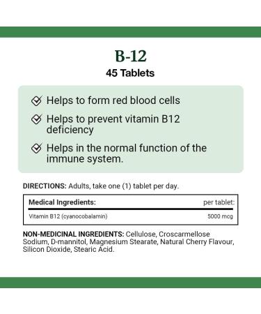 Nature's Bounty Ultra Vitamin B12 Supplement Helps Maintain Good Health 5000 Mcg 45 Tablets - Buy Online on GoSupps.com