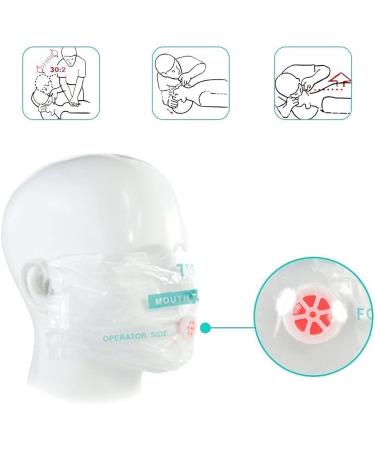 LSIKA-Z CPR Face Shield Mask Keychain Keying Emergency Kit - 10 Pack (Red) | Pocket CPR Face Shields for First Aid & Training - Buy Online on GoSupps.com