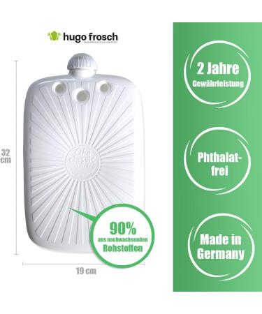 Hugo Frosch Eco Hot Water Bottle 2.0L - Softshell Cover in Berry | Eco-Friendly Comfort for All - Buy Online on GoSupps.com