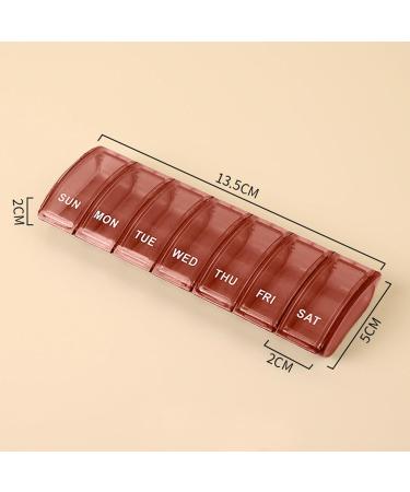 JAIMELA 7-Day Pill Organizer Box | Easy Open Medication Storage for Vitamins & Supplements | Red - Buy Online on GoSupps.com