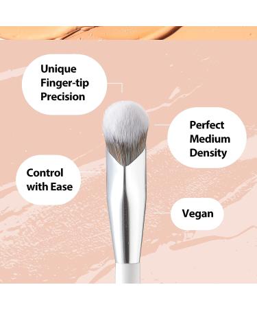 Small Angled Concealer Brush for Under Eye Makeup & Face Blending - Vegan Professional Makeup Tool - Buy Online on GoSupps.com