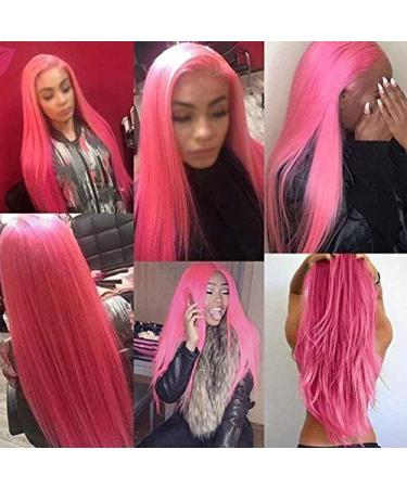 Long Black Brown Ombre Synthetic Lace Frontal Wig for Women | 22in Straight Hair Cosplay Wig Bghjue - Buy Online on GoSupps.com