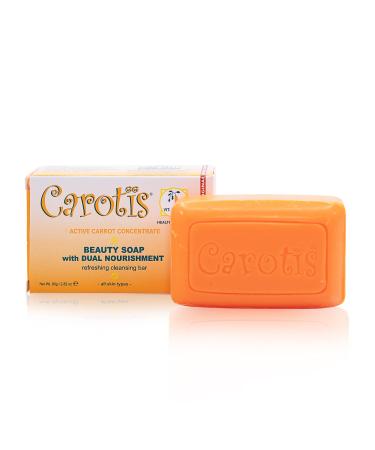 carotis Beauty Soap 80gr - Formulated to Clean and Refresh Skin  with Carrot Oil  Glycerin  Beta Carotene  Vitamin A and Olive Oil