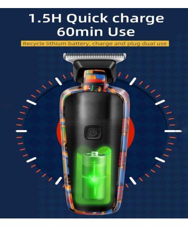 MAYIT Hair Clippers for Men - Digital Display Professional Barber Clipper with Unique Graffiti Pattern - Electric Hair Trimmer for Precision Grooming - Buy Online on GoSupps.com
