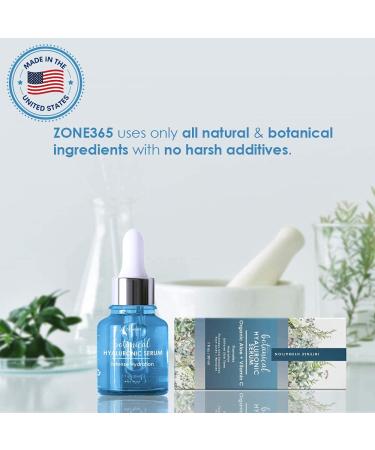 Zone 365 Hyaluronic Acid Serum with Vitamin C & E - Intense Moisture & Hydration for Face â€“ 1 fl oz - Buy Online on GoSupps.com