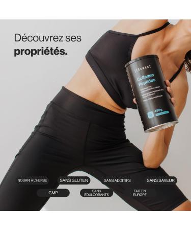 Hydrolyzed Collagen Peptides - Bovine Collagen Powder from Pastures - With Magnesium Hyaluronic Acid Zinc & Vitamin C - Unflavored - High Solubility - 450g - Buy Online on GoSupps.com