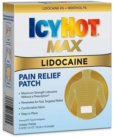 Icy Hot Lidocaine Patch Plus Menthol 5 ea - Pack of 3 | Fast Pain Relief - Buy Online on GoSupps.com