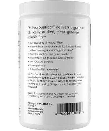 Dr. Poo All-Natural Prebiotic Fiber Supplement - Gut Health for the Whole Family - Gluten Free Vegan Low-FODMAP - 30 Servings - Buy Online on GoSupps.com