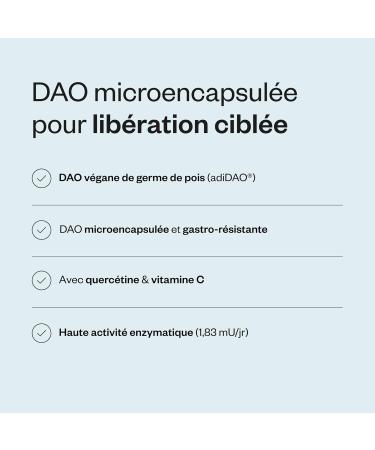 DAO Histamine Control - Enzyme DAO pour D composer l Histamine Alimentaire - DAO V gane Microencapsul e et Gastro-R sistante (adiDAO Veg ) Querc tine & Vitamine C - 60 G lules V g tales - SuperSmart - Buy Online on GoSupps.com