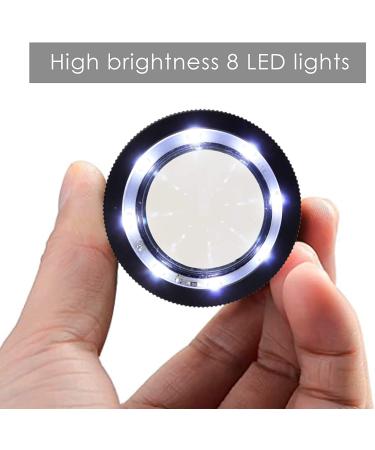 10X Illuminated Jewelers Loupe Magnifier with Interchangeable Reticle Scale and LED Light - 25mm Field of View for Jewelry, Gems, Coins - Hobby Tool with Glass Scale Chart - Buy Online on GoSupps.com