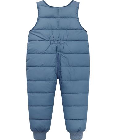 Happy Cherry Baby Winter Pants 80 B- Light Blue | Infant Warm Snow Bib Pant for Boys and Girls - Toddler Windproof Padded Bottoms with Elastic Buttom and Zipper | Outerwear Snowsuit - Buy Online on GoSupps.com