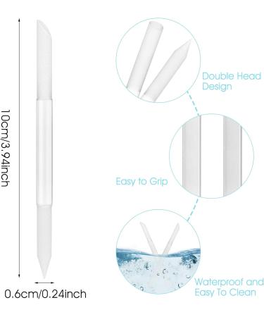 Sibba Glass Cuticle Pusher & Nail File Set - Professional Manicure Tools for Precision Cuticle Care and Gel Polish Removal - 2pcs Transparent Set - Buy Online on GoSupps.com