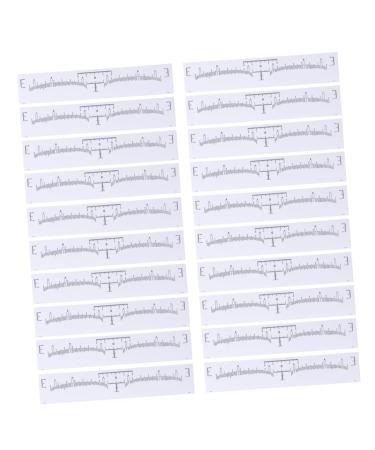 Angoily 120pcs Eyebrow Shaping Tool Makeup Tools Jewel Measurement Tool Vernier Caliper Sticker Disposable
