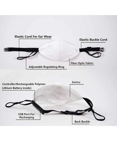 LED Light Up Face Mask - Cool Luminous Glowing Costume for Rave Party Festival & Dance Gifts - Buy Online on GoSupps.com