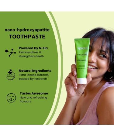 Toothpaste Cucumber Mint with Himalayan Pink Salt | Fluoride Free SLS & Paraben Free | Teeth Remineralization & Fresh Breath (3.5 Oz - Buy Online on GoSupps.com