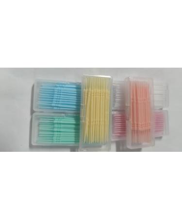 Double-Sided Plastic Toothpicks - 240 Dual Head Toothpick Brushes in 6 Colors | Premium One-Way Plastic Toothpicks for Effective Oral Care - Buy Online on GoSupps.com