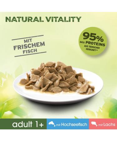 Perfect Fit Cat Portion Bag - Natural Vitality Adult 1+ Deep Sea Fish & Salmon Multipack (6 x 50g) - International Shipping Available - Buy Online on GoSupps.com