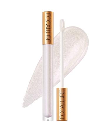 FOCALLURE Metallic Chameleon Liquid Lipstick Diamond Glitter Lip Gloss Shimmery Finish Intense Pigment Long-Lasting Nonstick Cup Lip Makeup for Costume Cosplay Rave Festival 02 ZIRCON #02 ZIRCON