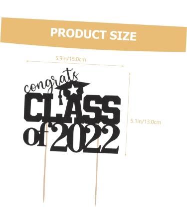 Ciieeo 12pcs 2022 Graduation Season Cake Congratulations Happy Graduation Cake Decorating Festival Dessert Picks Grad Cupcake Topper Cupcake Cups Wood Party Supplies European and American Black 15X13CM - Buy Online on GoSupps.com