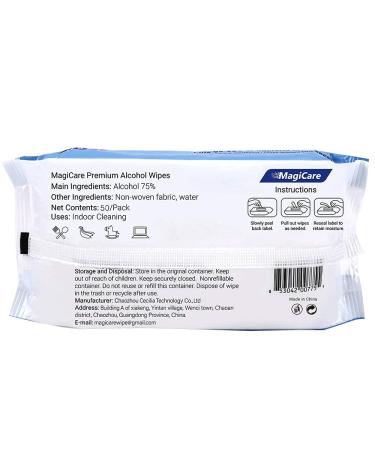 MagiCare Hand Sanitizer Wipes - 320 Disposable 75% Alcohol Wipes - Unscented for Home, Travel, Classroom, Camping - 4 Packs of 80ct - Buy Online on GoSupps.com