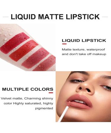 12-Piece Lip Liner and Liquid Matte Lipstick Set for Velvety Red Lips - Waterproof, Long Lasting Makeup Kit for Women (#07) - Buy Online on GoSupps.com