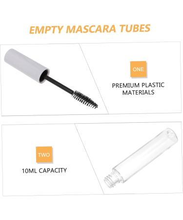 Didiseaon 30 Pcs Eyelash Tube Eyelash Growth Tubes Mascara Bottle Clear Cosmetic Bulk Lecythus Plastic White - Buy Online on GoSupps.com