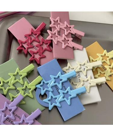 Limtula Candy Color Star Shape Duckbill Hair Clip Spring r Headwear for Woman Girls Taking Photo Shopping Travel -slip Green - Buy Online on GoSupps.com