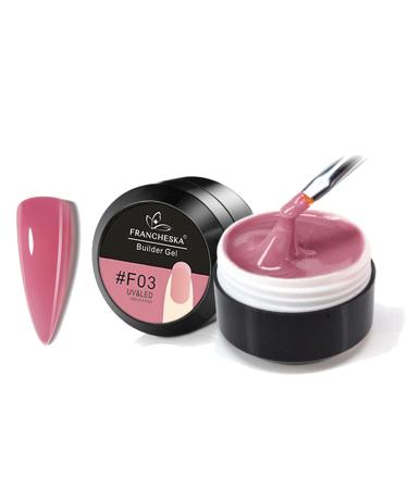 Builder Gel for Nails Nail Extension UV Nail Gel Pink Acrylic Nail Gel for Beginners Nail Thickening Builder Gel Nail Art Manicure Berry